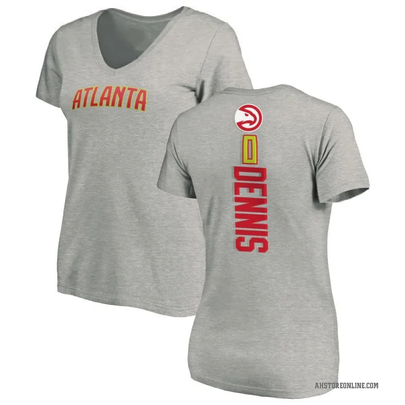 RayJ Dennis Women's Atlanta Hawks Ash Backer T-Shirt