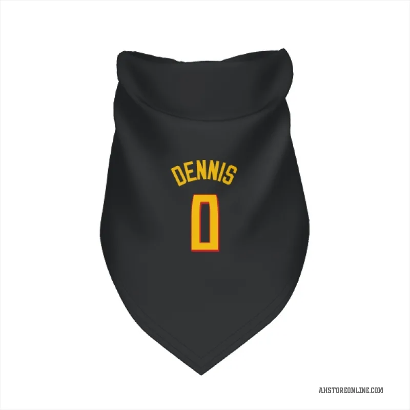 RayJ Dennis  Yellow Atlanta Hawks   Black Cat & Dog Pet Bandana