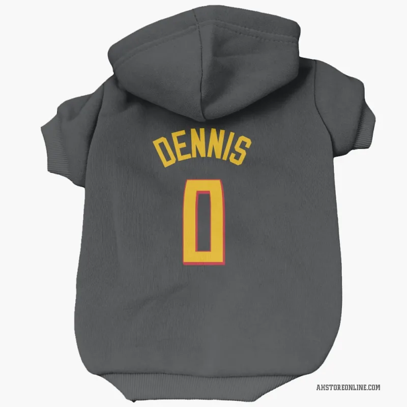 RayJ Dennis  Yellow Atlanta Hawks   Black Cat & Dog Pet Hoodie