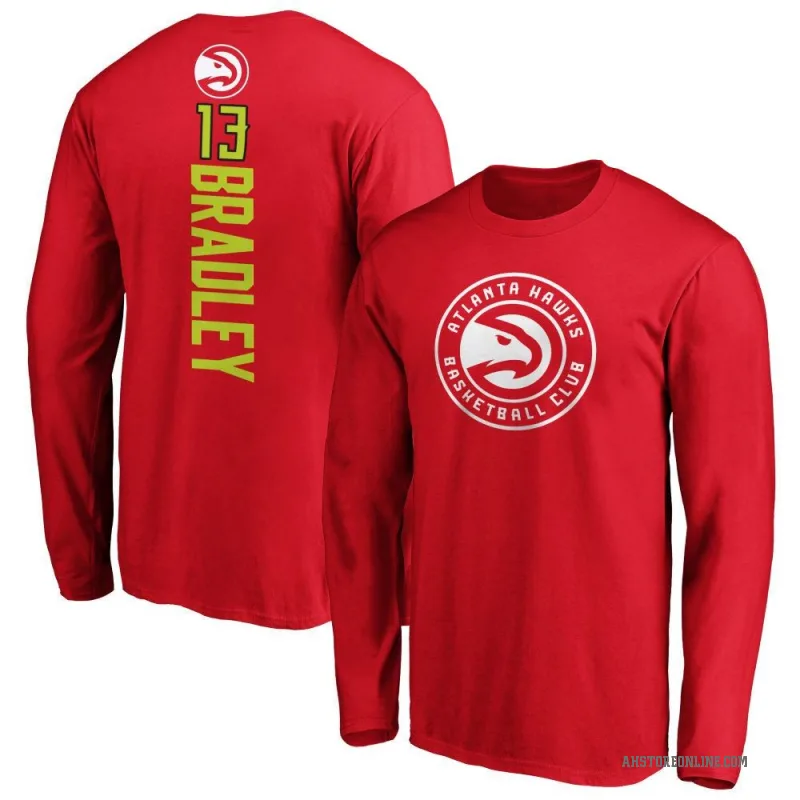 Tony Bradley Men's Red Atlanta Hawks Backer Long Sleeve T-Shirt