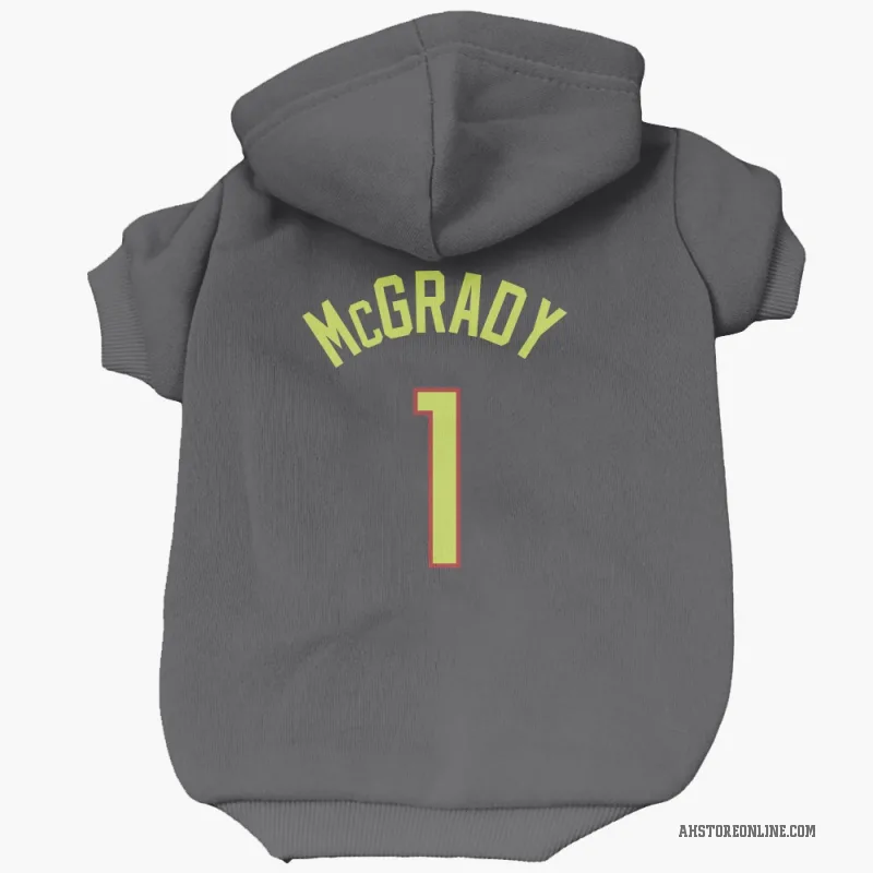 Tracy McGrady  Gray Atlanta Hawks  Cat & Dog Pet Hoodie