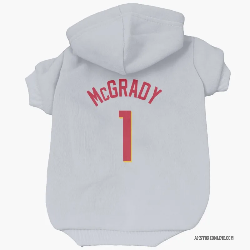 Tracy McGrady  White Atlanta Hawks   Cat & Dog Pet Hoodie