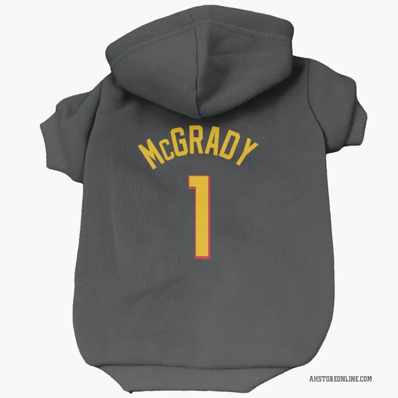 Tracy McGrady  Yellow Atlanta Hawks   Black Cat & Dog Pet Hoodie