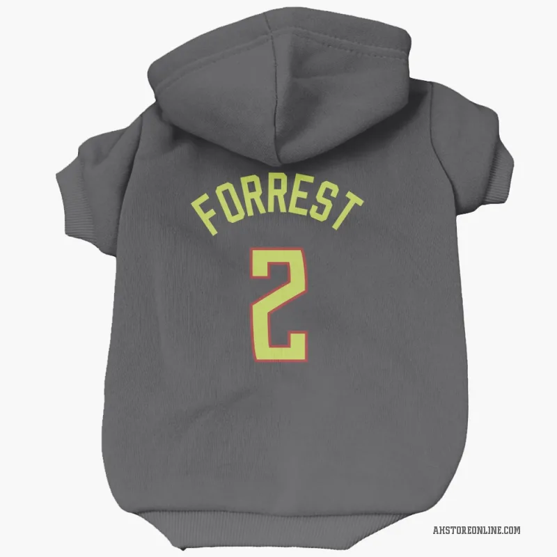 Trent Forrest  Gray Atlanta Hawks  Cat & Dog Pet Hoodie