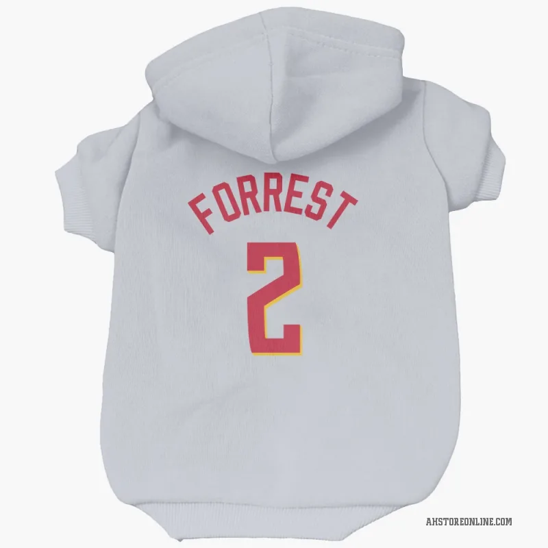 Trent Forrest  White Atlanta Hawks   Cat & Dog Pet Hoodie