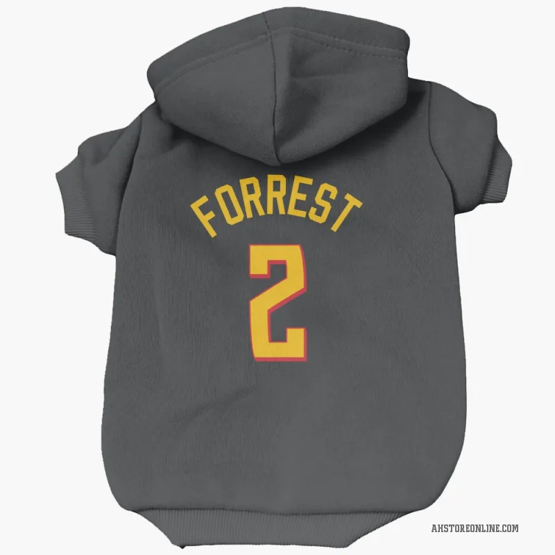 Trent Forrest  Yellow Atlanta Hawks   Black Cat & Dog Pet Hoodie