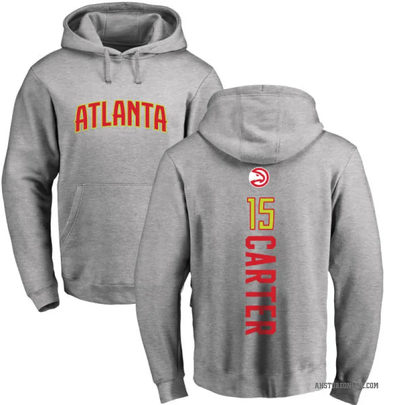 Vince Carter Men's Atlanta Hawks Branded Ash Backer Pullover Hoodie