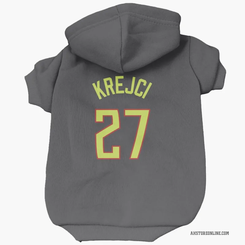 Vit Krejci  Gray Atlanta Hawks  Cat & Dog Pet Hoodie