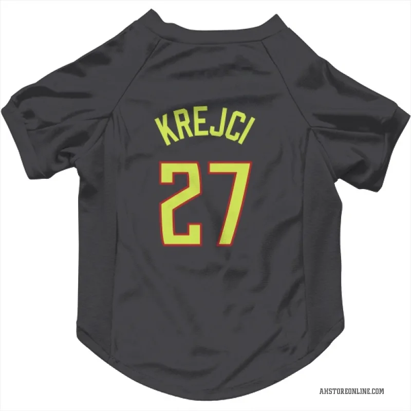 Vit Krejci  Gray Atlanta Hawks  Cat & Dog Pet Jersey