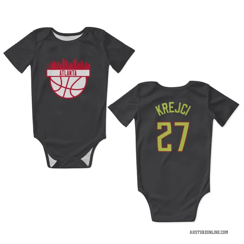 Vit Krejci  Gray Atlanta Hawks  Newborn & Infant Bodysuit