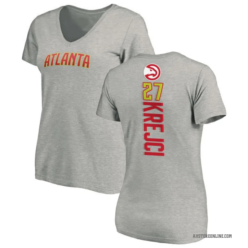 Vit Krejci Women's Atlanta Hawks Ash Backer T-Shirt