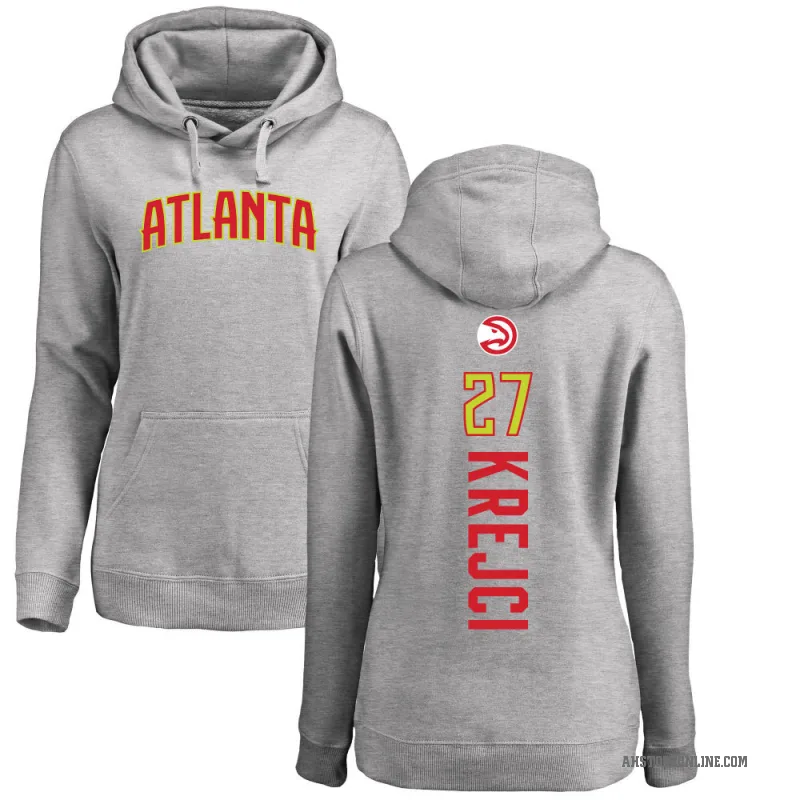 Vit Krejci Women's Atlanta Hawks Branded Ash Backer Pullover Hoodie