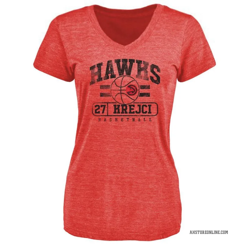 Vit Krejci Women's Red Atlanta Hawks Baseline T-Shirt