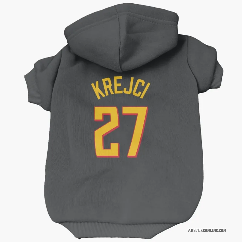 Vit Krejci  Yellow Atlanta Hawks   Black Cat & Dog Pet Hoodie
