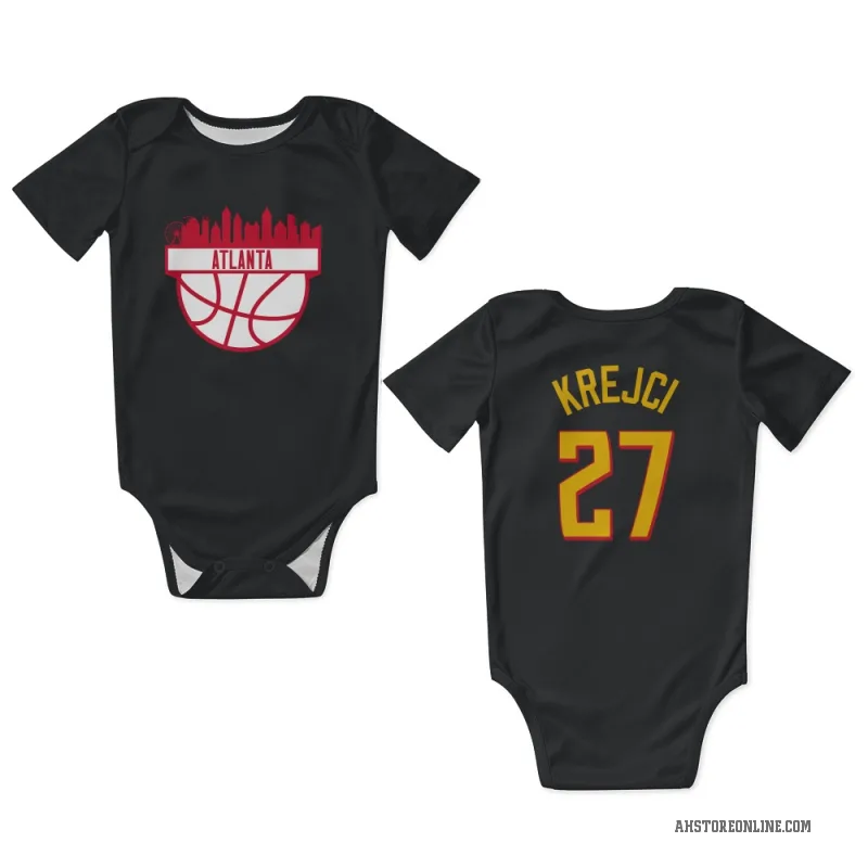 Vit Krejci  Yellow Atlanta Hawks   Black Newborn & Infant Bodysuit