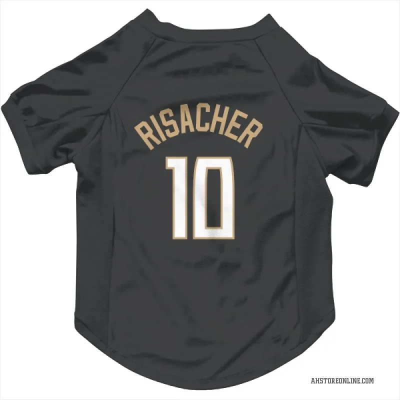 Zaccharie Risacher  Black Atlanta Hawks  Cat & Dog Pet Jersey