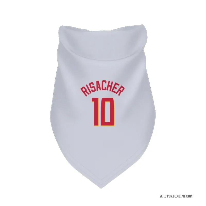 Zaccharie Risacher  White Atlanta Hawks   Cat & Dog Pet Bandana