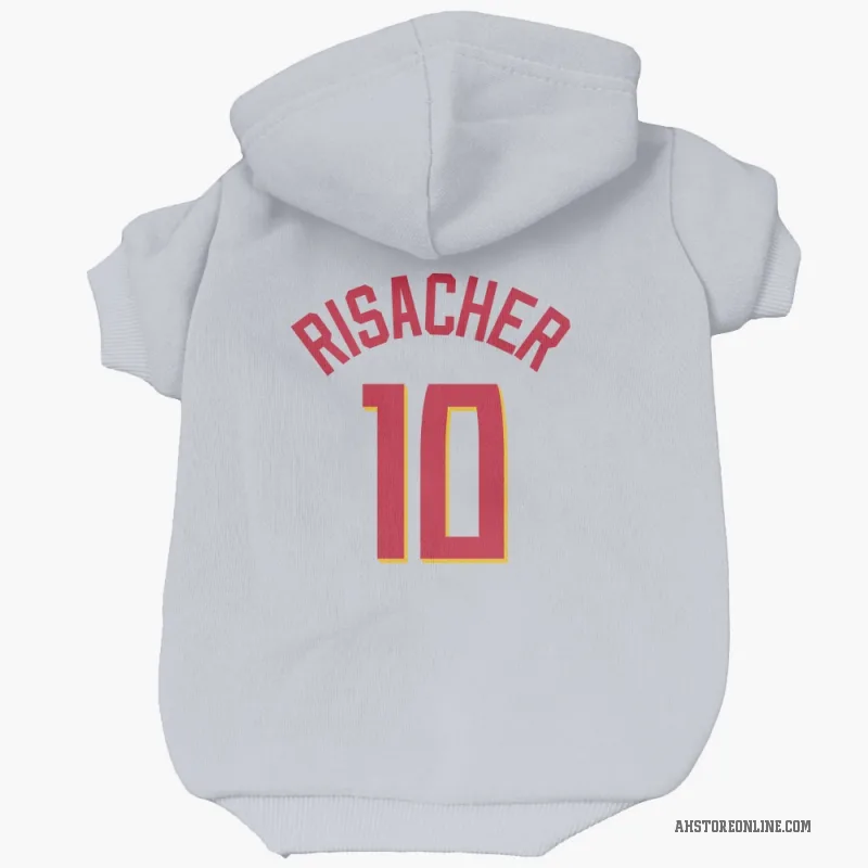 Zaccharie Risacher  White Atlanta Hawks   Cat & Dog Pet Hoodie