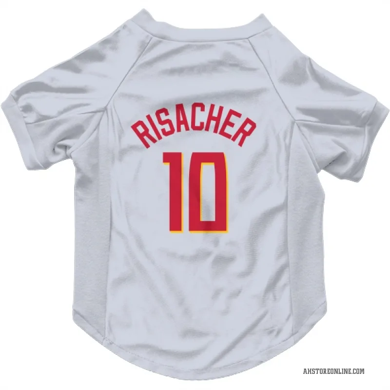 Zaccharie Risacher  White Atlanta Hawks   Cat & Dog Pet Jersey